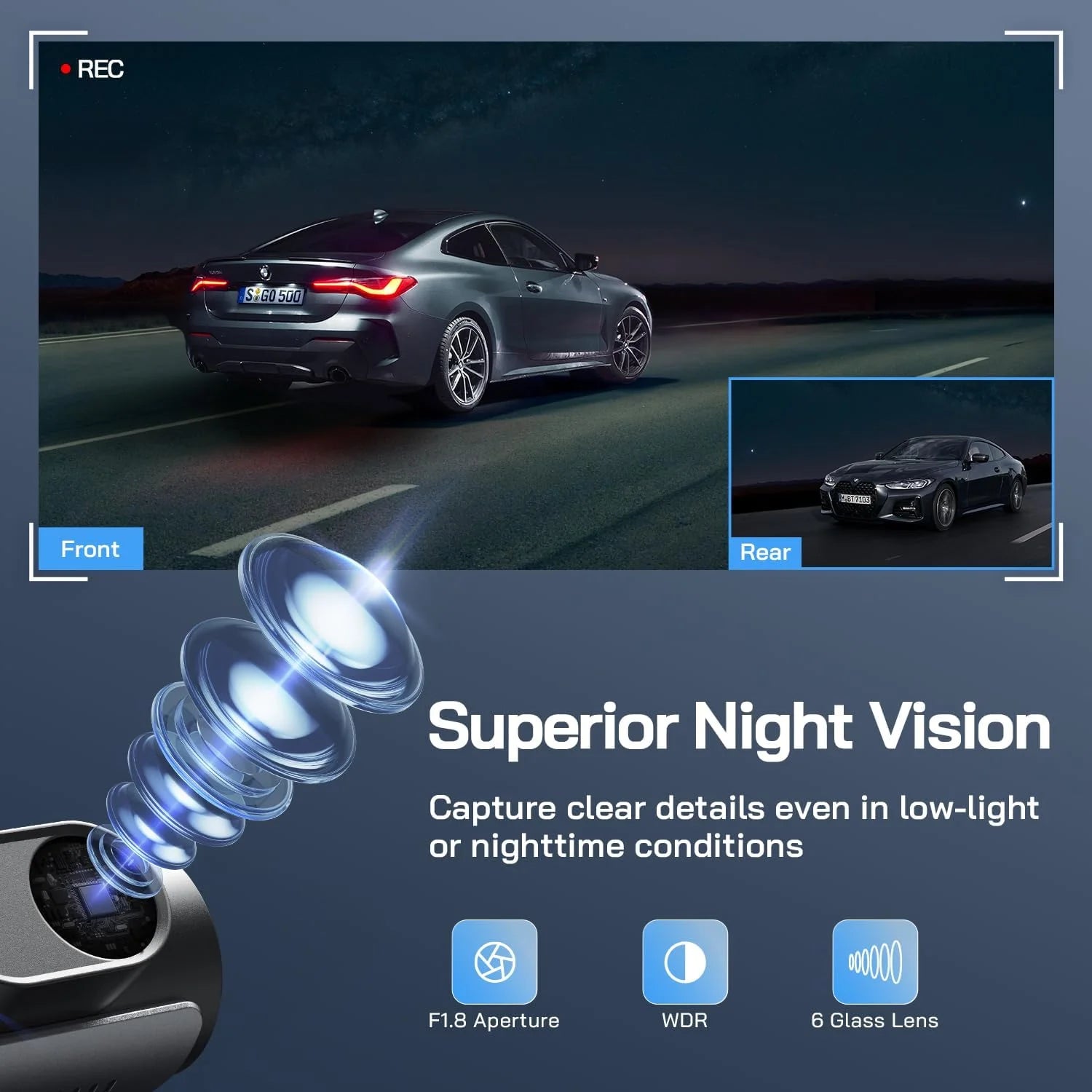 UltraShield 4K Dual Dash Cam – Front & Rear Smart Car Camera